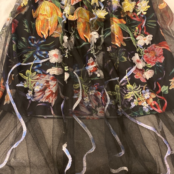 Marchesa notte embroidered midi tulle dress - Picture 4 of 10